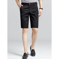 【自营】enk男装 夏季新款短裤刺绣时尚潮流显瘦直筒休闲五分裤短裤男