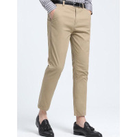 【自营】enk男装 商务休闲中腰棉质修身小脚裤九分裤男士休闲裤