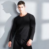 enk内衣 圆领青年秋衣秋裤棉毛衫加绒加厚男士保暖内衣套装男