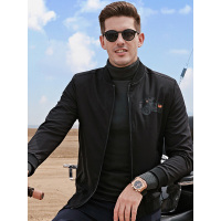 【自营】enk 夹克男士时尚棒球领印花男士夹克外套