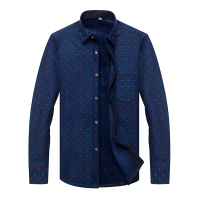 【自营】enk 加绒衬衫加厚商务休闲格纹柔软抗皱衬衣男士保暖衬衫