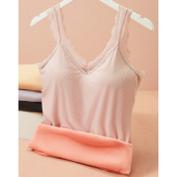 ENK冬季加绒加厚修身美体内衣无袖保暖马甲打底衫女士保暖背心