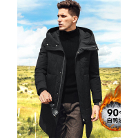 【自营】enk 羽绒服男连帽90白鸭绒加厚男士羽绒服青年外套男