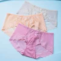 ENK 内衣花边蕾丝透气性感舒适无痕女士内裤 3-4条装