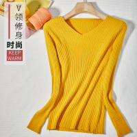 ENK秋冬季上新针织打底毛线衣美体女士睡衣T恤保暖内衣上衣女