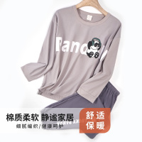 ENK圆领套头长袖可外穿新款睡衣睡裤保暖套装女士休闲家居服