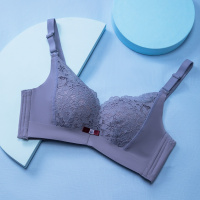 ENK女士塑性美体上托聚拢内衣女无钢圈聚拢可调节文胸罩抹胸女