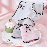 ENK春上新3条装中花边少女可爱学生纯棉内裆女士短裤底裤女士内裤女