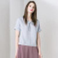 诗萌2018T恤夏季新品上衣女凉爽宽松气质淑女韩版上衣百搭T恤