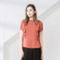 诗萌2018夏季新品短袖t恤女小公主袖百搭修身短袖T恤