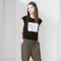 诗萌夏季新品字母T帅气百搭T恤简约字母印花时尚韩版T恤