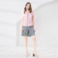 诗萌短裤女五分裤2018年夏季新款收腰显瘦通勤直筒系带宽松休闲裤