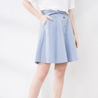诗萌半身裙女夏季新款优雅轻熟修身百搭时尚a字裙小个子中长裙