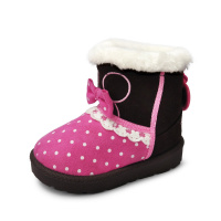 泰兰尼斯英伦童鞋宝宝加绒卡通保暖雪地靴
