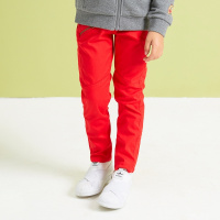 moomoo童装男童长裤春秋新款中大童学生休闲梭织纯色长裤男