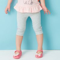 moomoo儿童针织裤小脚修身打底裤夏装休闲七分裤