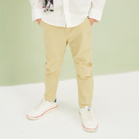 moomoo童装男童休闲裤2017春季新款中大童宽松透气长裤男