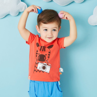 moomoo童装男婴童短袖T恤2017夏装新款宝宝