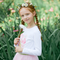 美特斯邦威儿童T恤女2017新款女童装长袖体恤女