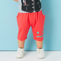 moomoo童装男童裤子运动裤夏季新款宝宝纯棉七分裤男