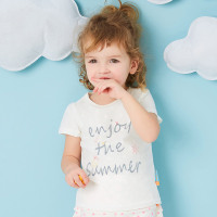 moomoo童装女宝宝夏装短袖T恤2017新款