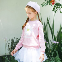 美特斯邦威女童卫衣春款2017新款韩版儿童针织套头上衣