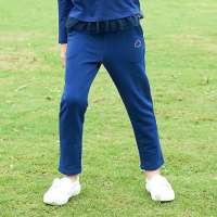 美特斯邦威女童裤子2017新款休闲裤运动长裤针织裤女童装