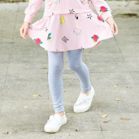 美特斯邦威童装春秋季女童针织打底裤2017新款中大童裙裤