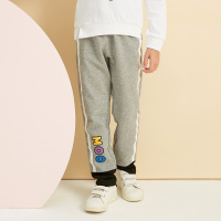 moomoo女童裤子针织裤长裤春秋季中大童透气宽松运动裤女