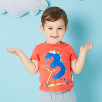 moomoo小孩衣服短袖T恤男 2017新款童装儿童夏装女