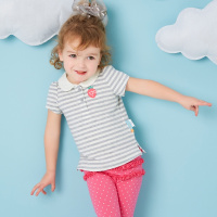 moomoo童装小孩衣服短袖T恤2017新款儿童男Polo衫男