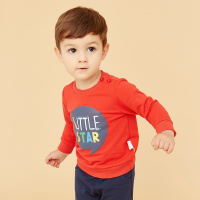 moomoo童装春秋男婴童多彩卡通长袖卫衣针织小宝宝上衣