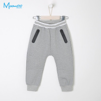 moomoo童装男童针织裤2018春装新品中大童落档宽松针织长裤