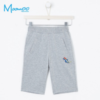 moomoo童装男童七分裤2018夏季新款中大童学生针织七分裤男