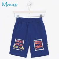 moomoo童装男童短裤2018夏季新款中大童学生字母印花休闲五分裤