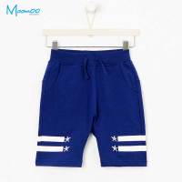 moomoo童装男童短裤2018夏季新款学生中大童针织印花短裤男
