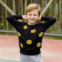 美特斯邦威童装男童毛衣2017新款儿童纯棉长袖休闲针织衫