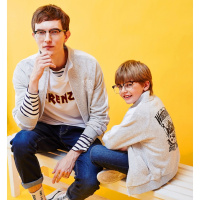 moomoo童装亲子装男童中大童雷神休闲运动外套新款父子装606510