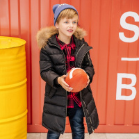 moomoo童装男童时尚长款羽绒服中大童冬季加厚保暖羽绒服295175