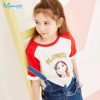 moomoo童装女中童牛仔背带裙