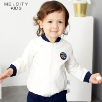 米喜迪mecity童装2018夏男婴儿棒球衫外套 宝宝外出服