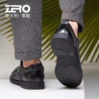 Zero零度皮鞋男英伦潮鞋休闲鞋男2018春季新款真皮时尚百搭男鞋