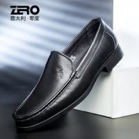 Zero零度商务休闲皮鞋男 春季新款厚底真皮皮鞋男士爸爸鞋男鞋