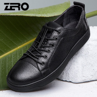 Zero零度板鞋 男2018春季新款男休闲鞋真皮时尚系带韩版潮流男鞋