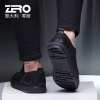 Zero零度男鞋2018春季新款英伦时尚休闲皮鞋真皮休闲鞋男潮鞋男