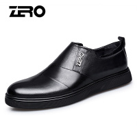 Zero零度男士休闲鞋2018秋季商务正装皮鞋德比鞋头层牛皮皮鞋