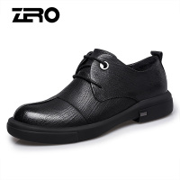 Zero零度休闲皮鞋秋季头层牛皮男士系带真皮时尚厚底大头皮鞋男