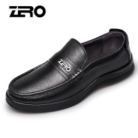 Zero零度休闲皮鞋秋季英伦头层鹿皮套脚男士休闲鞋子一脚蹬懒人鞋