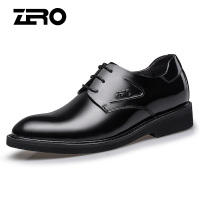 Zero零度皮鞋2018新款英伦系带商务男士正装皮鞋内增高婚鞋德比鞋