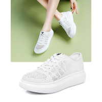 花花公子厚底透气女鞋小白鞋韩版2018夏季百搭休闲鞋女